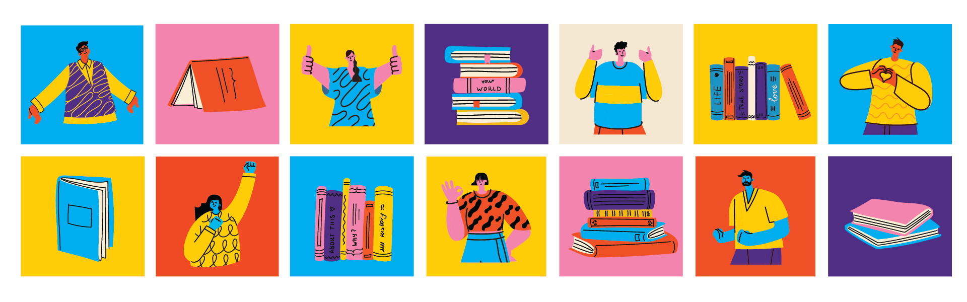 Colourful graphics, decorative